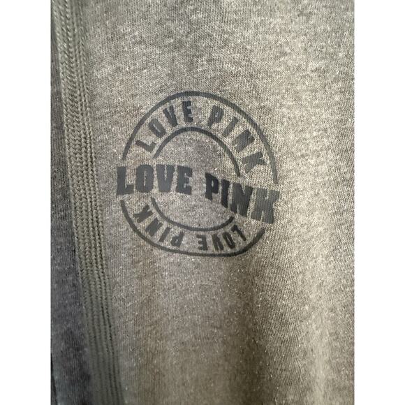 Victoria’s Secret pink – Y2K gray zip up hoodie size large - Picture 2 of 5